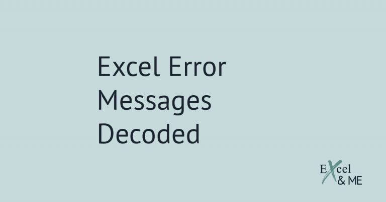 Understanding excel error messages blog post feature image