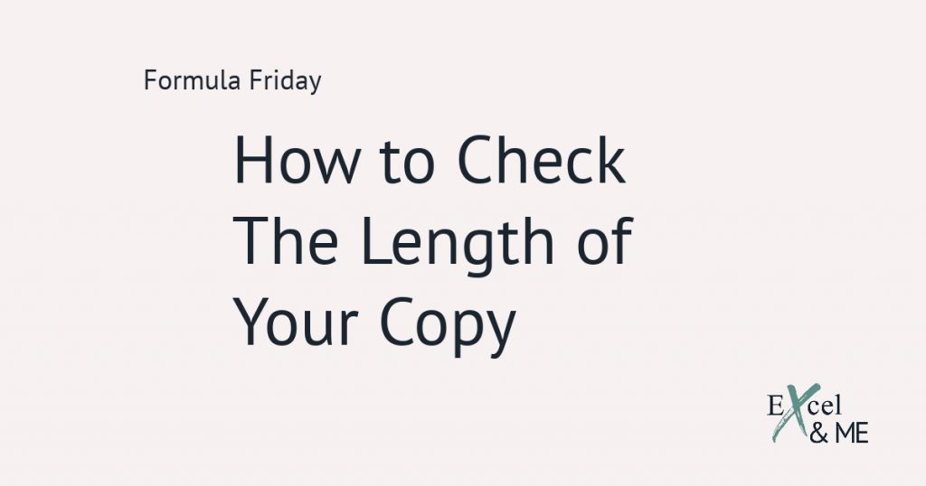 How to use a formula to check the length of copy blog post feature image