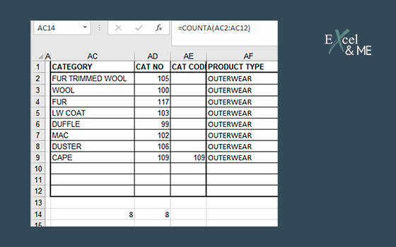counta function